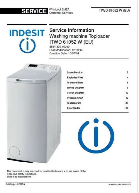 lavatrice indesit iwc 61052|User manual Indesit ITWD 61052 W (EU) (English .